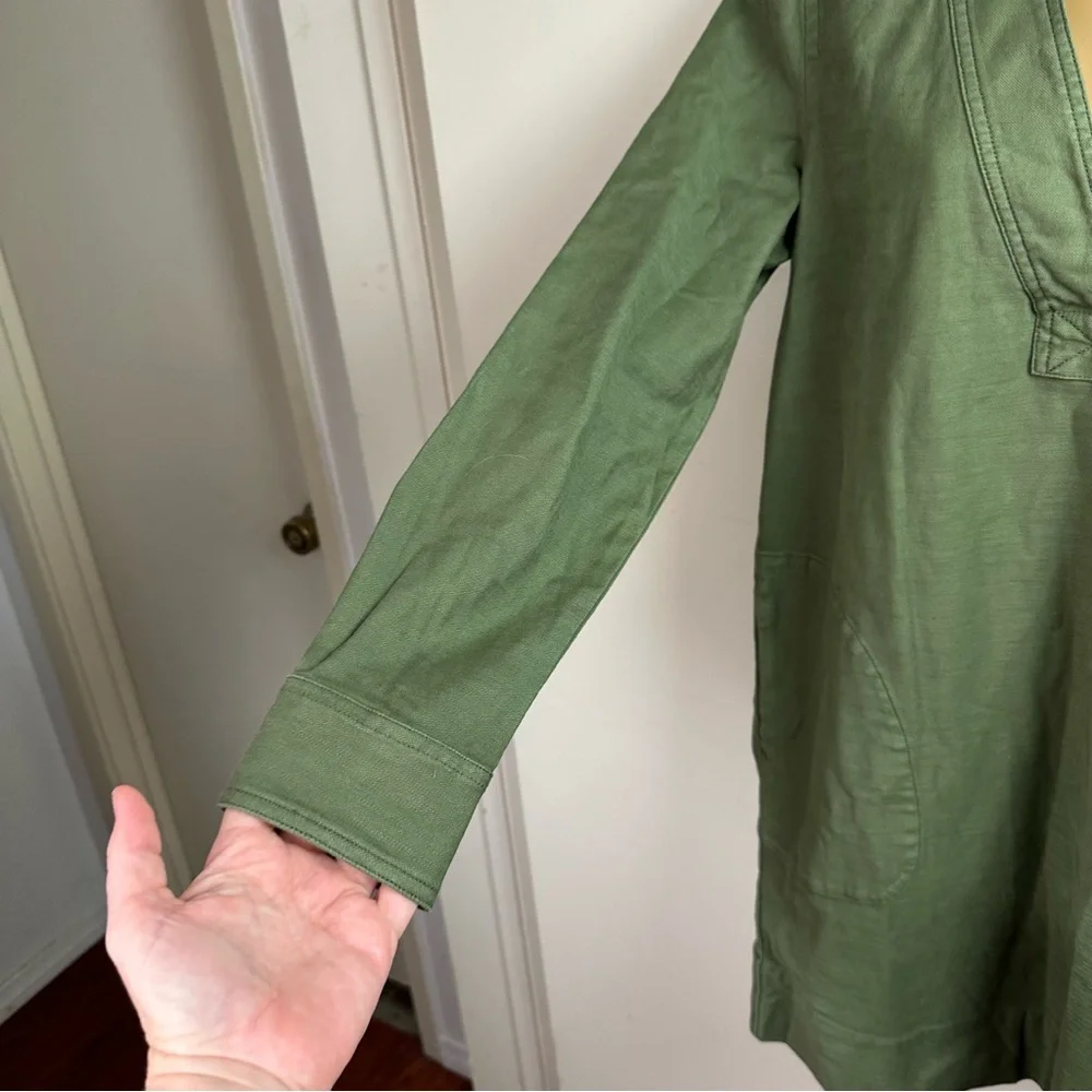 Faherty Army Green Stretch Surplus Utility Inspired Dress In Fatigue Mod NWT S